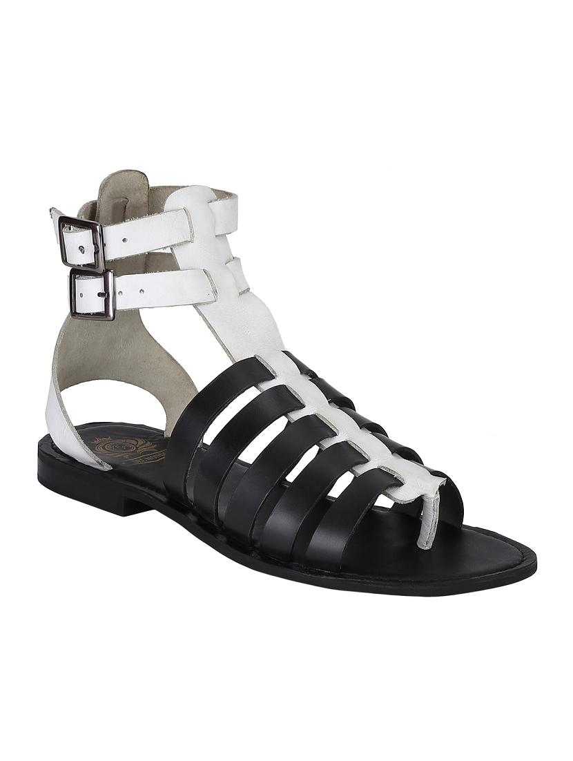 white Leather back strap sandals - 15613040 - Zoom Image - 1
