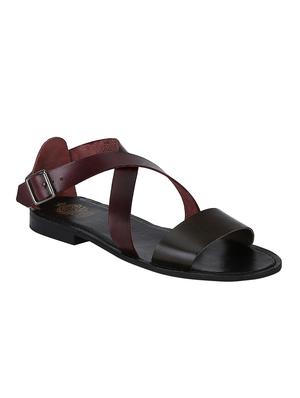 brown Leather back strap sandals - 15613045 - Standard Image - 1