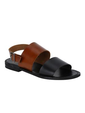 tan Leather back strap sandals - 15613046 - Standard Image - 1
