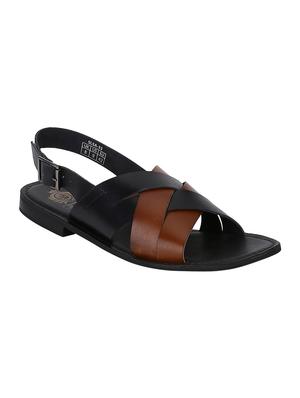 black Leather back strap sandals - 15613052 - Standard Image - 1