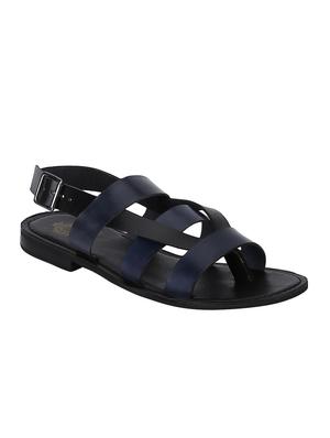 navy Leather back strap sandals - 15613058 - Standard Image - 1