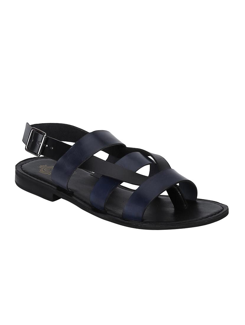 navy Leather back strap sandals - 15613058 - Zoom Image - 1