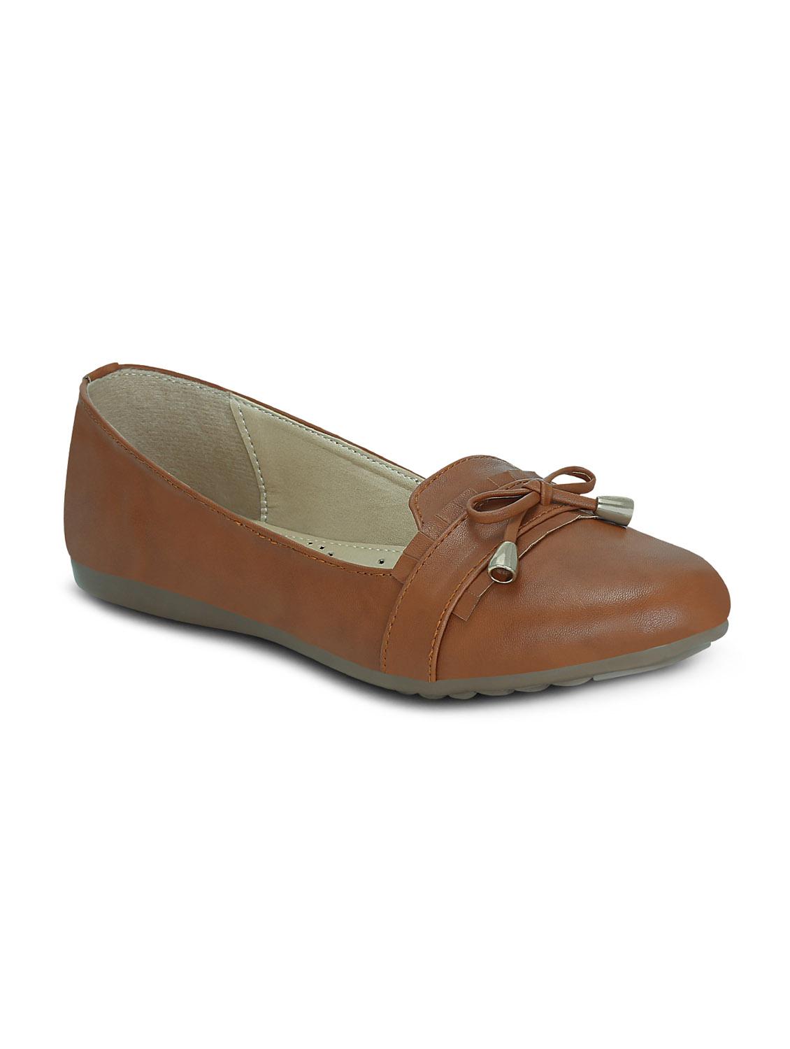 brown slip on ballerinas - 15613111 - Zoom Image - 1