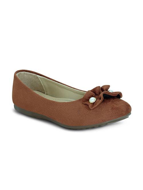 brown slip on ballerinas - 15613116 - Standard Image - 1