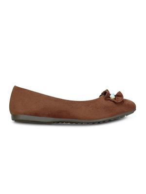 brown slip on ballerinas - 15613116 - Standard Image - 2