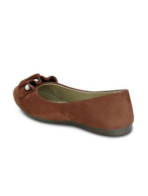 brown slip on ballerinas - 15613116 - Standard Image - 3