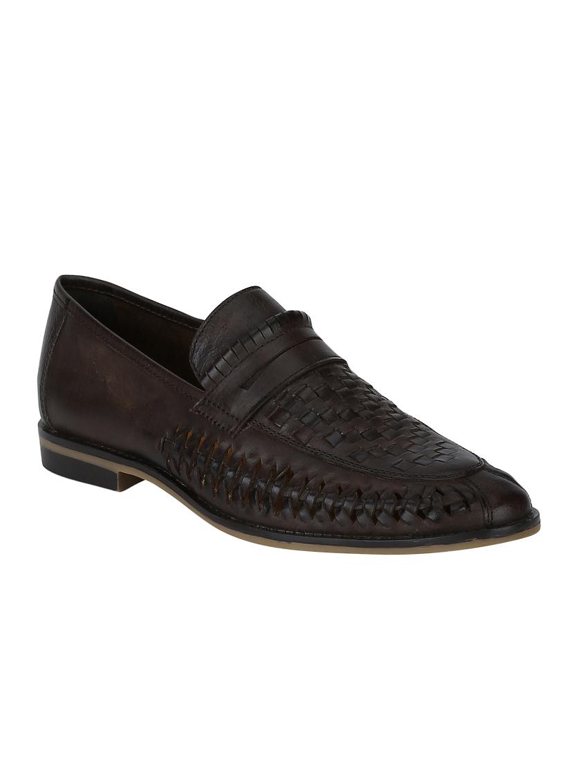 brown Leather casual slip ons - 15613153 - Zoom Image - 1
