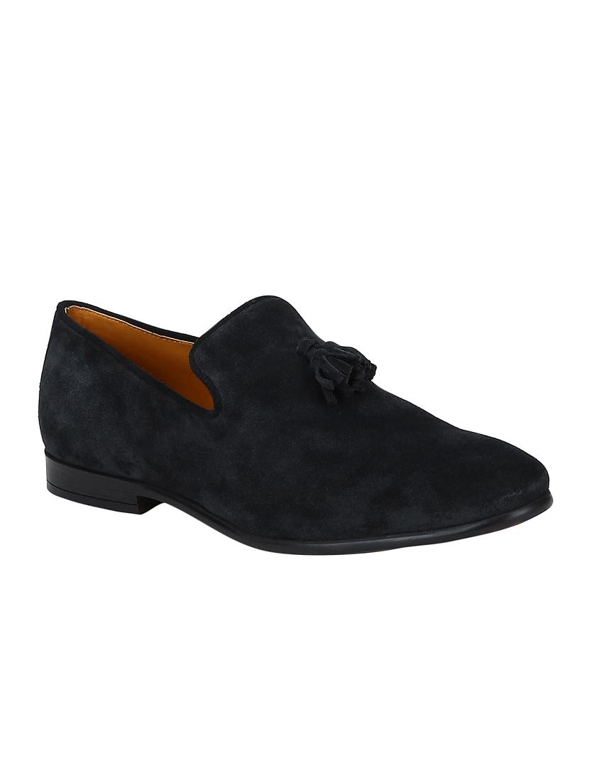 navy Suede tassel slipons - 15613161 - Zoom Image - 1