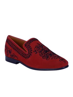 red Leather casual slip ons - 15613163 - Standard Image - 1