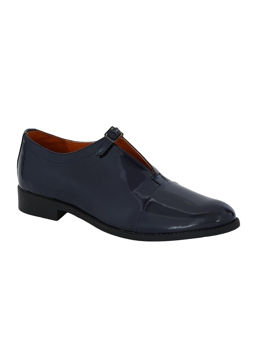 navy Patent Leather slip on monk straps - 15613167 - Zoom Image - 1