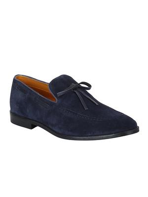 navy Suede tassel slipons - 15613170 - Standard Image - 1