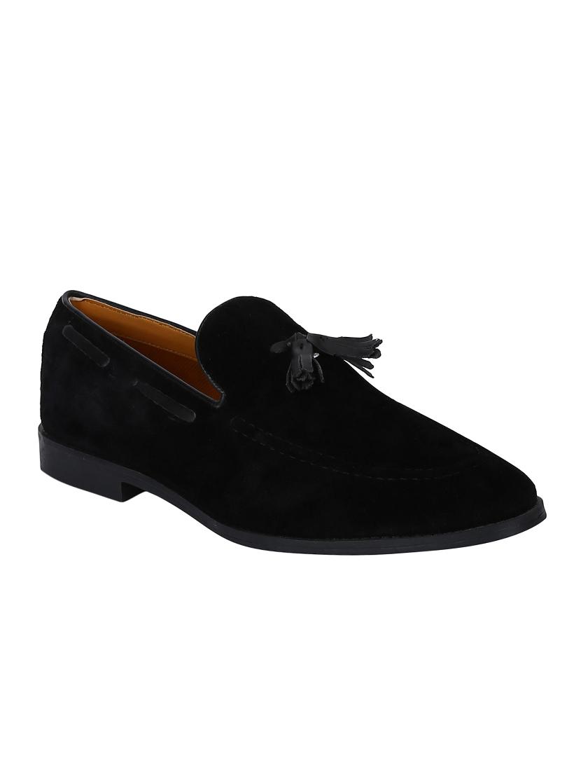black Suede tassel slipons - 15613171 - Zoom Image - 1