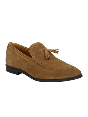 tan Suede tassel slipons - 15613172 - Standard Image - 1