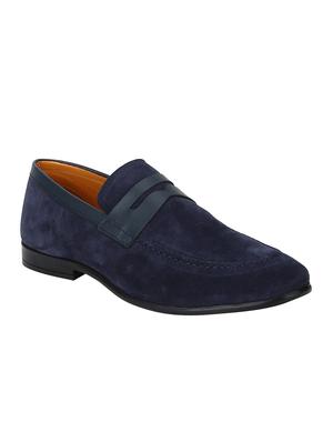 navy Suede casual slip ons - 15613173 - Standard Image - 1