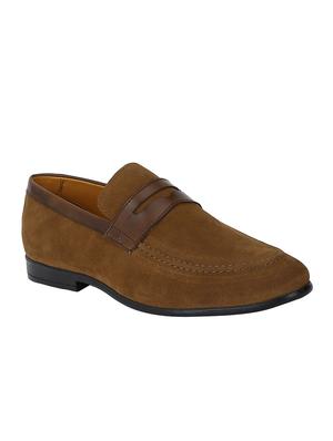 tan Suede casual slip ons - 15613175 - Standard Image - 1