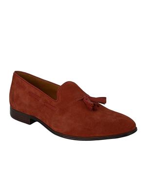 red Suede tassel slipons - 15613176 - Standard Image - 1