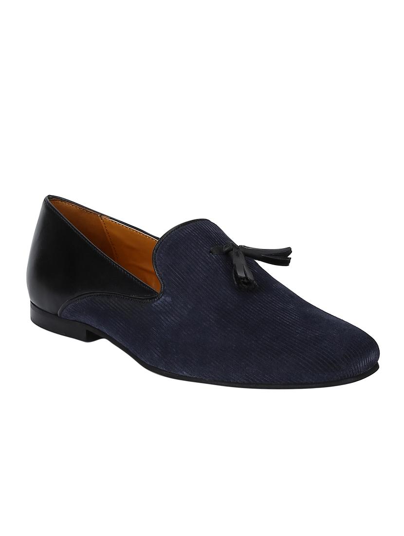 blue Leather tassel slip ons - 15613182 - Zoom Image - 1