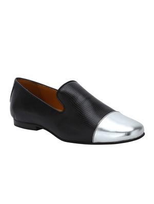 black Leather casual slip ons - 15613195 - Standard Image - 1