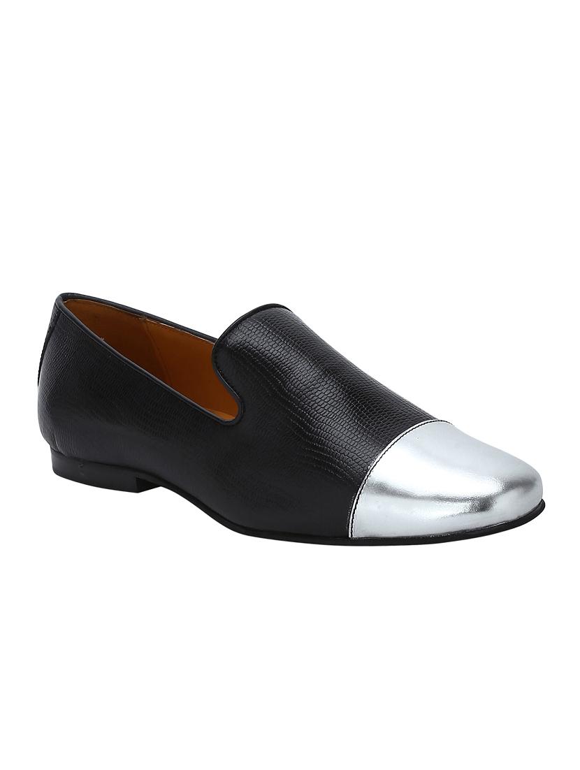 black Leather casual slip ons - 15613195 - Zoom Image - 1