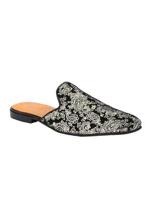 black Leather slip on mules - 15613199 - Standard Image - 1