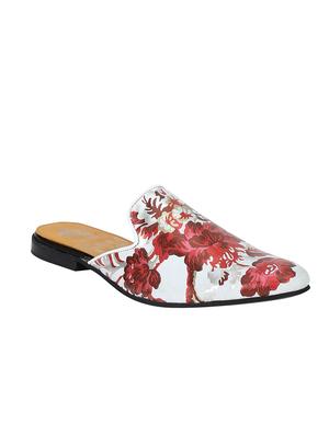 white Leather slip on mules - 15613200 - Standard Image - 1