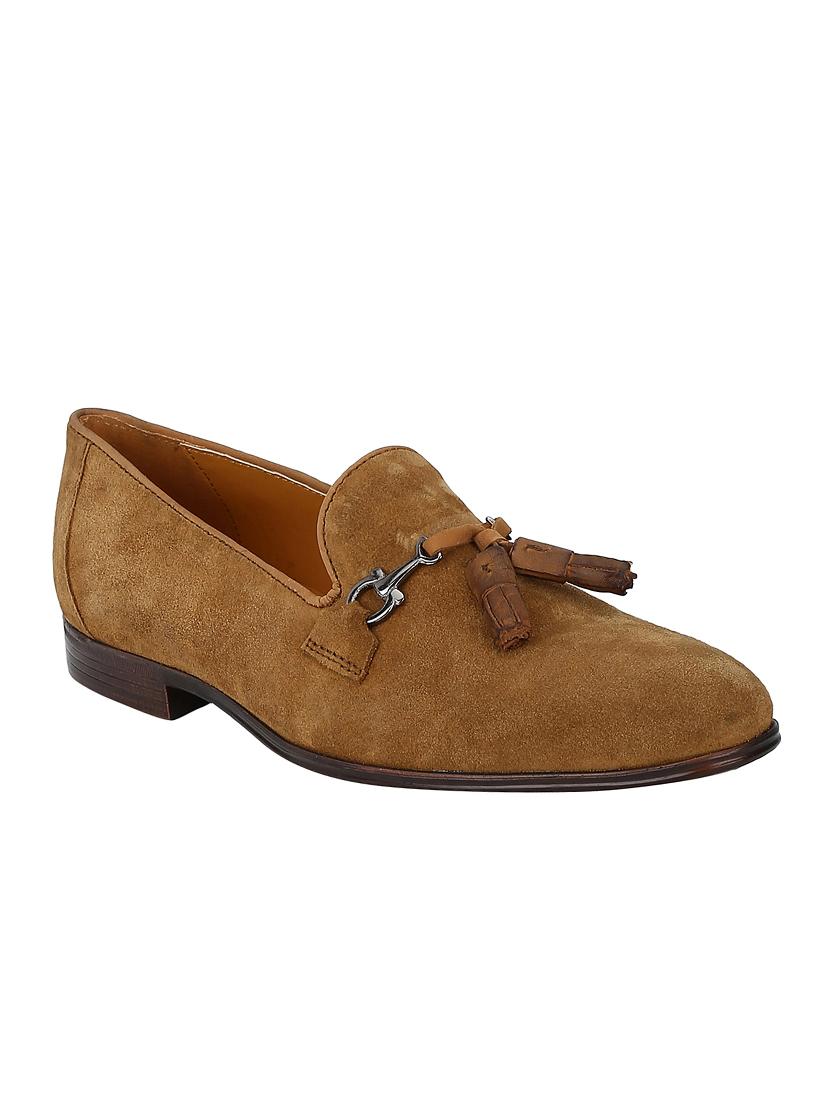 tan Suede tassel slipons - 15613218 - Zoom Image - 1