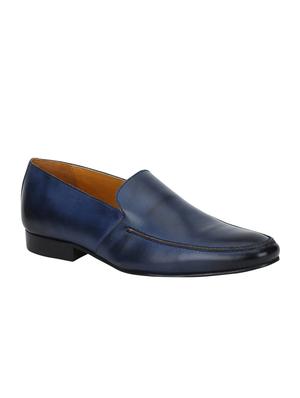 navy Leather casual slip ons - 15613243 - Standard Image - 1