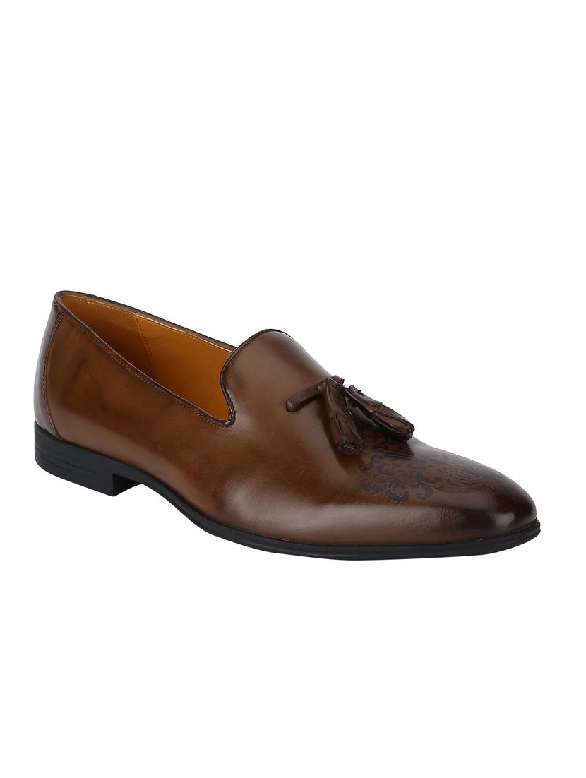 tan leather formal slip ons - 15613257 - Zoom Image - 1