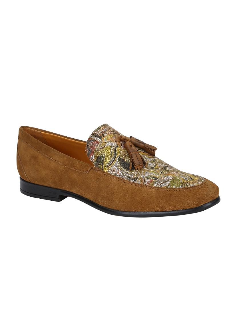 tan Suede tassel slipons - 15613258 - Zoom Image - 1