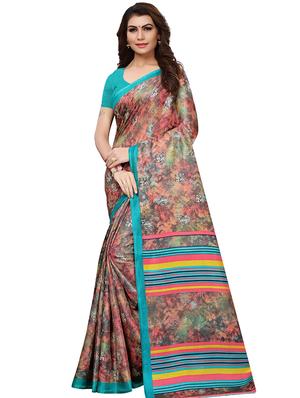 conversational printed mysore silk saree with blouse - 15613313 - Standard Image - 1