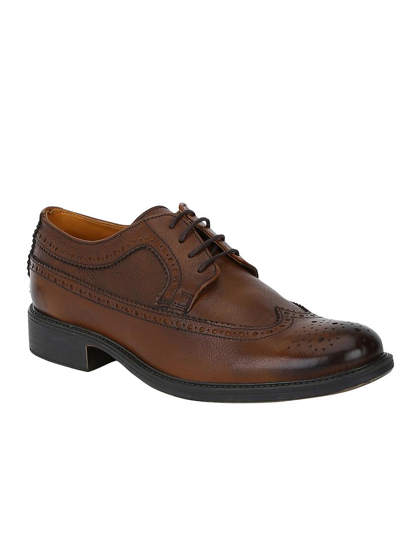 tan Leather lace-up derbys - 15613330 - Zoom Image - 1