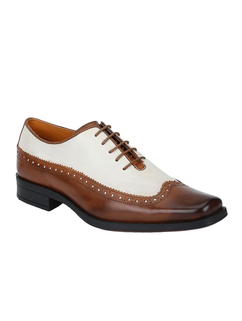 tan Leather lace-up brouges - 15613344 - Zoom Image - 1