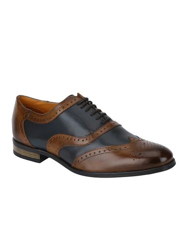 tan Leather lace-up brouges - 15613346 - Very Small Image - 1
