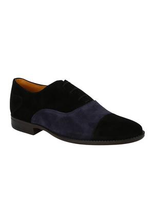 black Suede lace-up oxfords - 15613347 - Standard Image - 1