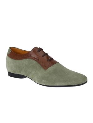 green Suede lace-up oxfords - 15613348 - Standard Image - 1