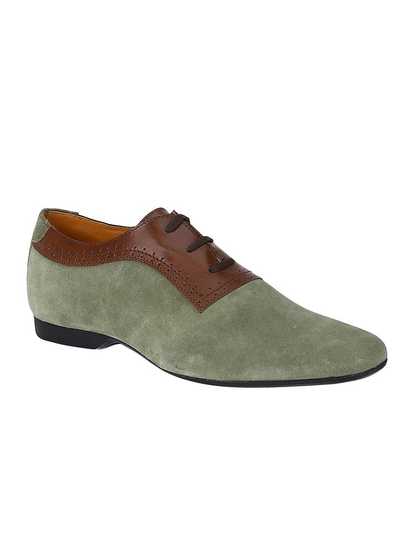 green Suede lace-up oxfords - 15613348 - Zoom Image - 1