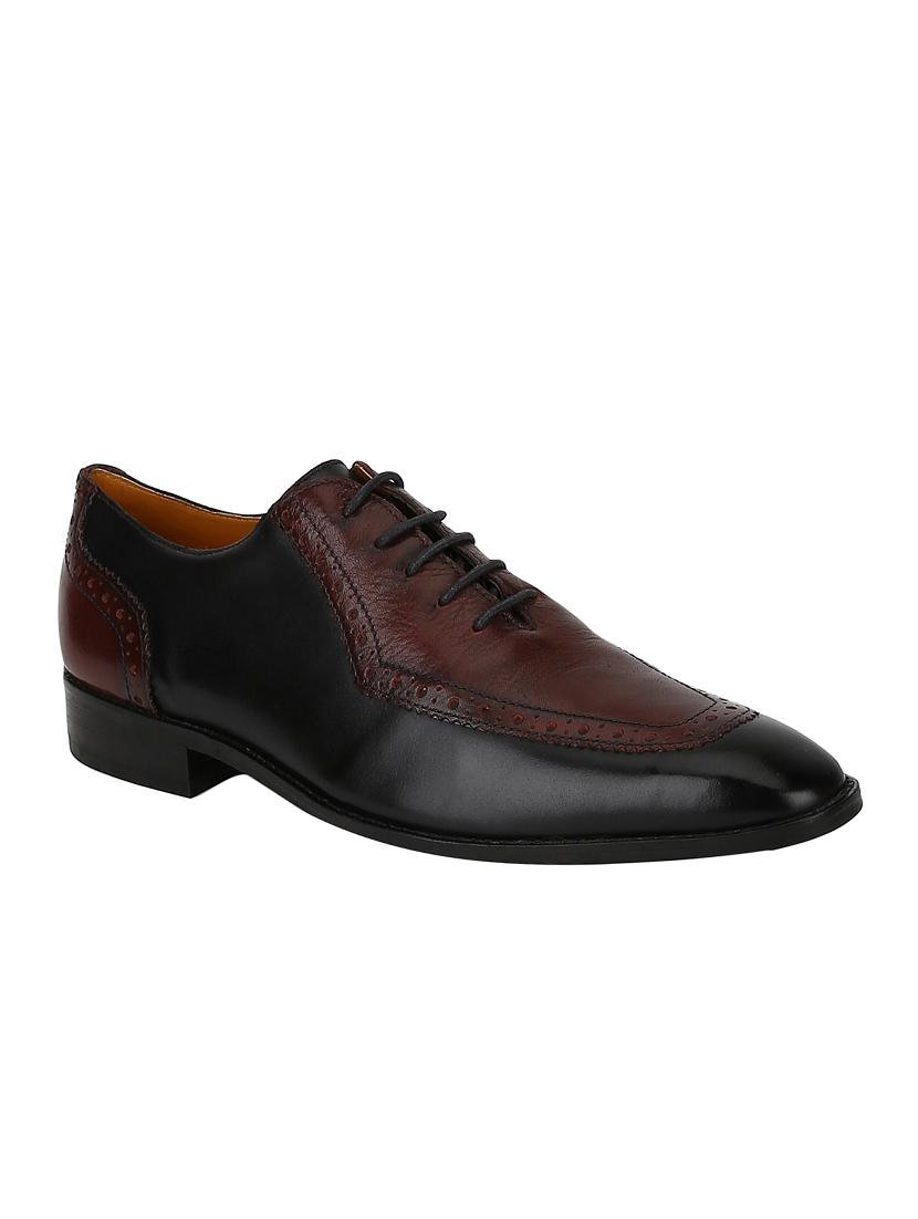 black Leather lace-up oxfords - 15613350 - Zoom Image - 1