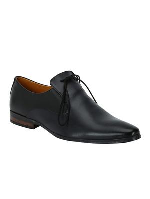 black Leather formal slip ons - 15613354 - Standard Image - 1