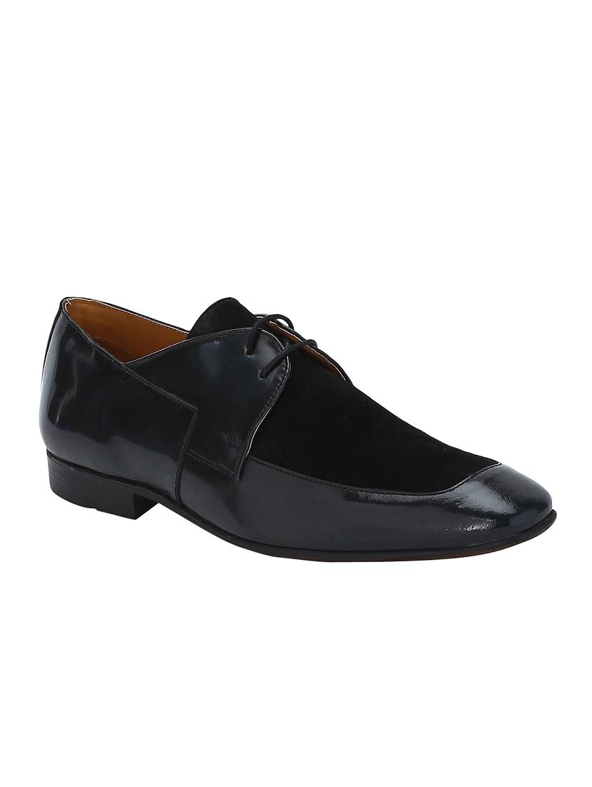 navy Patent Leather lace-up derbys - 15613357 - Zoom Image - 1