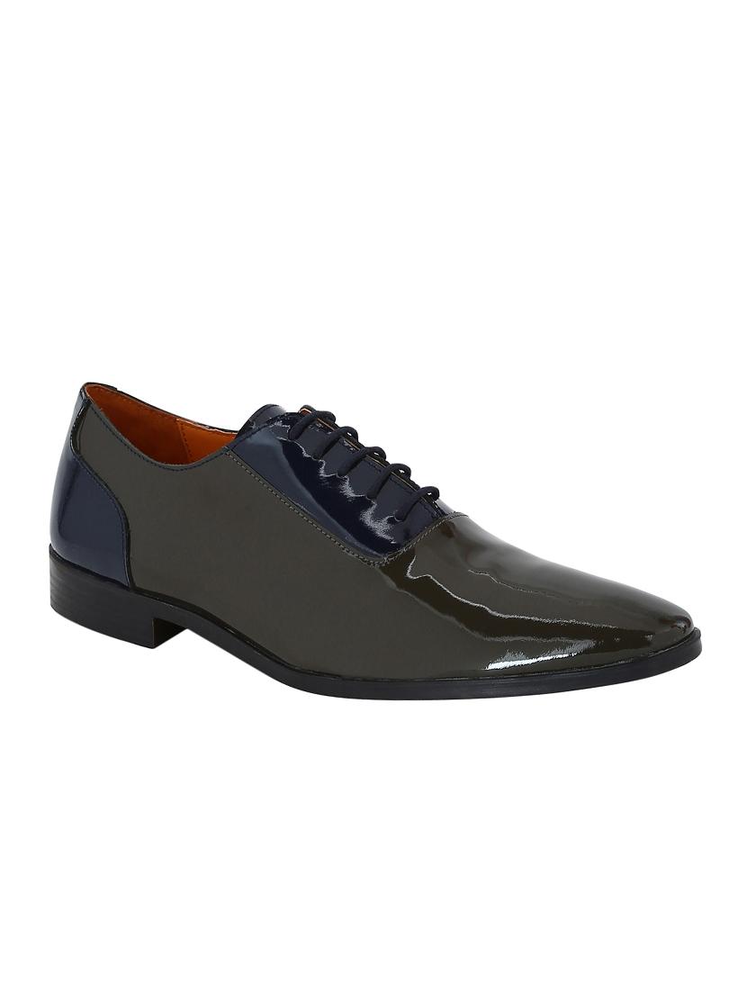 grey Patent Leather lace-up oxfords - 15613364 - Zoom Image - 1