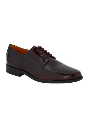 maroon Patent Leather lace-up derbys - 15613366 - Standard Image - 1