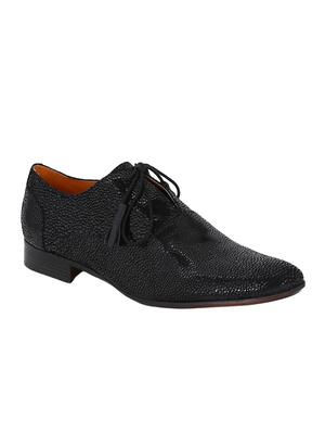 black Leather lace-up oxfords - 15613372 - Standard Image - 1