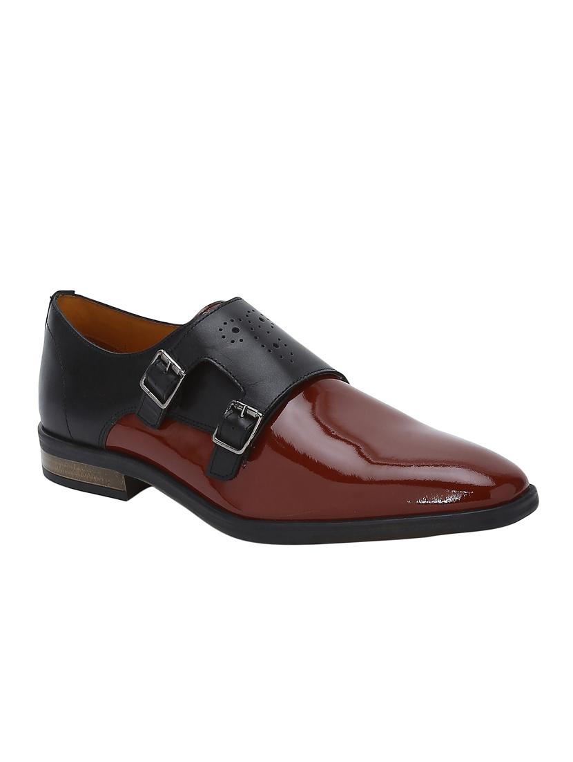 tan Patent Leather slip on monk straps - 15613375 - Zoom Image - 1