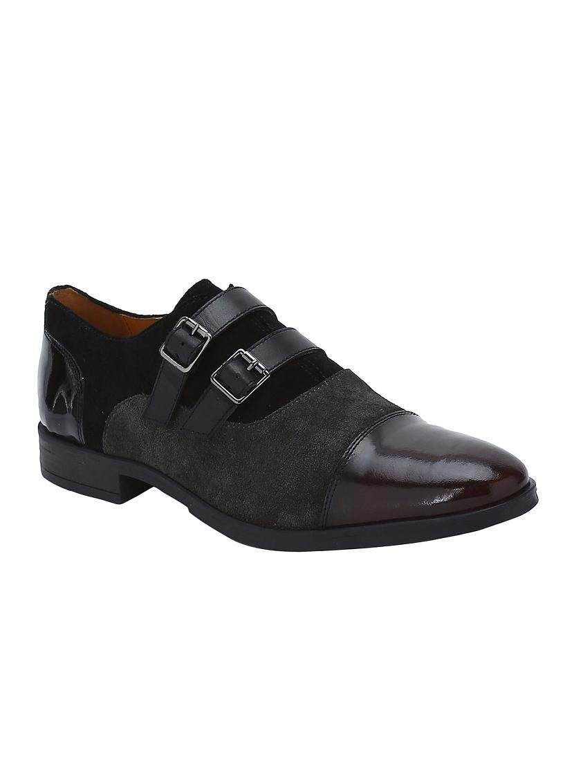 black Suede slip on monk straps - 15613377 - Zoom Image - 1
