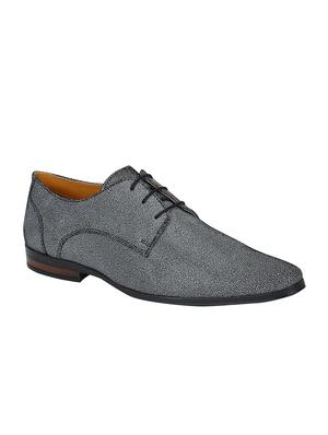 black Leather lace-up derbys - 15613389 - Standard Image - 1