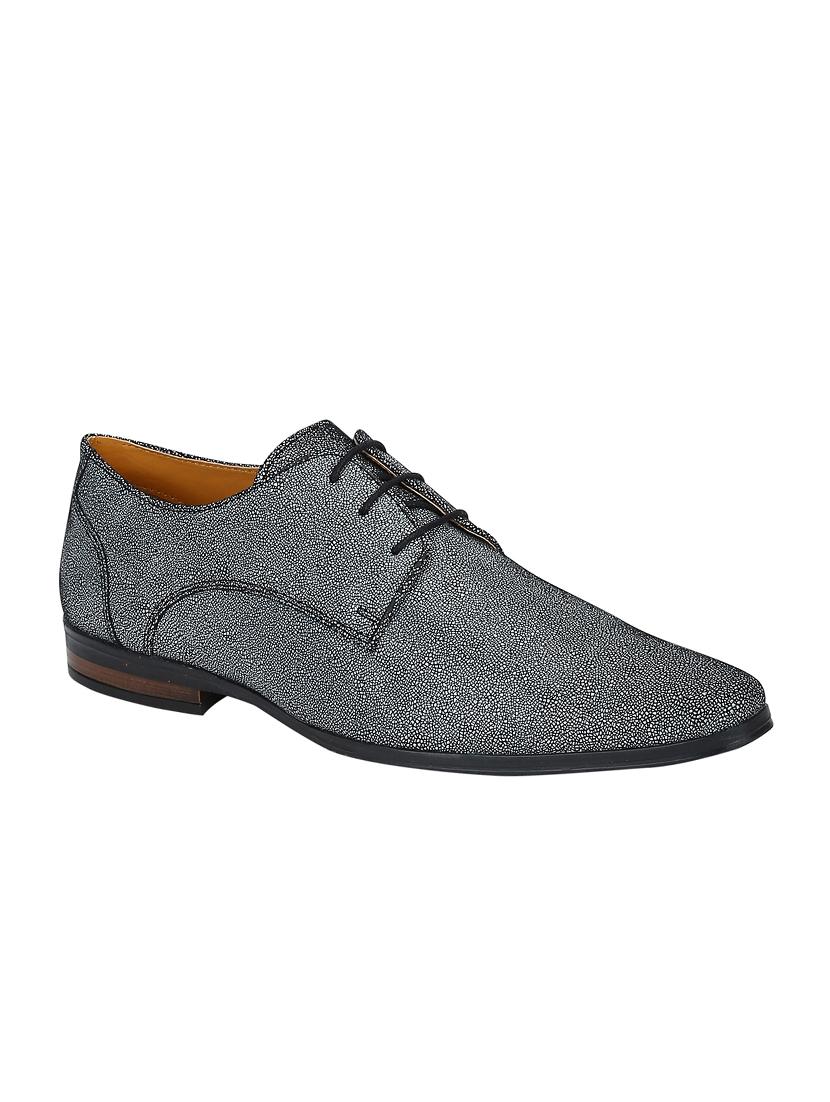 black Leather lace-up derbys - 15613389 - Zoom Image - 1
