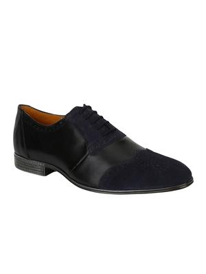 black Leather lace-up brouges - 15613393 - Standard Image - 1