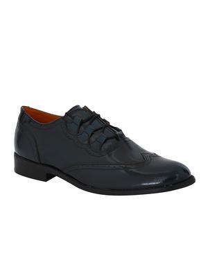navy Patent Leather lace-up brouges - 15613400 - Standard Image - 1