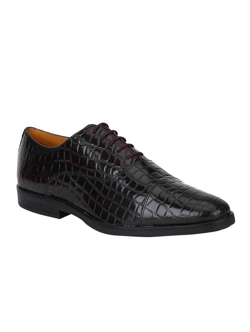 brown Leather lace-up oxfords - 15613402 - Zoom Image - 1