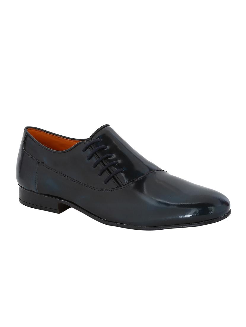 navy Patent Leather lace-up oxfords - 15613408 - Zoom Image - 1
